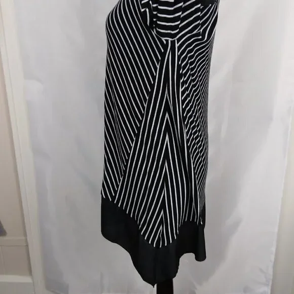 Chico’s | Black White Stripe Stretch Tunic Top | Size M - Picture 6 of 8